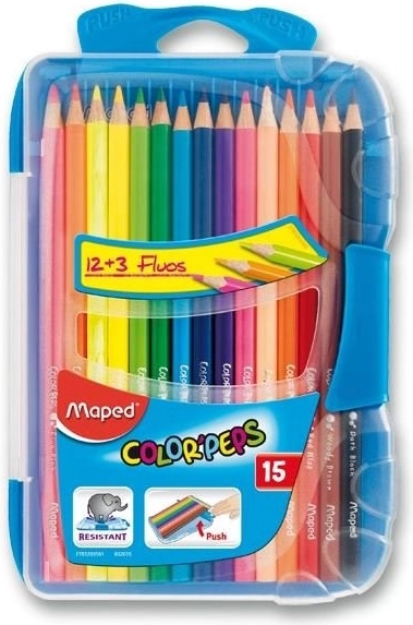 Lápices de colores triangulares Maped Color'Peps Smart Box, 15 uds