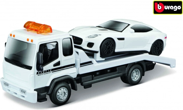 Camión de remolque Bburago con Jaguar F-Type R Dynamic (V6) 1:43