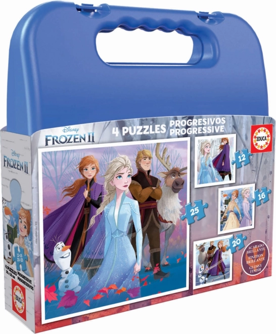 Educa puzzle en maletín Frozen 2, 4 en 1 (12, 16, 20, 25 piezas)