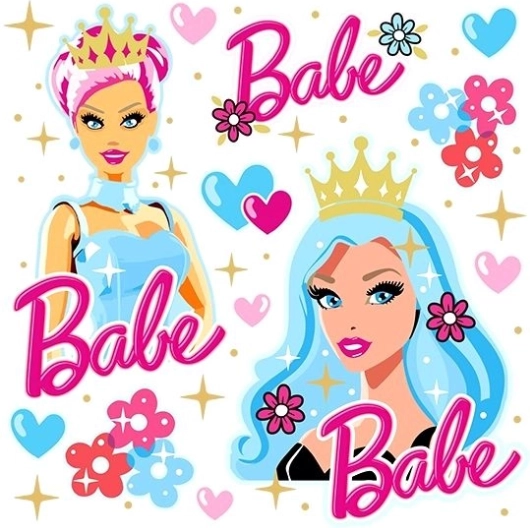 Aplicaciones termoadhesivas princesa BABE – hoja pequeña