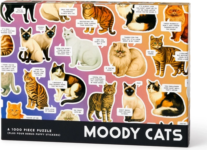 Puzzle Galison Gatos de humor 1000 piezas