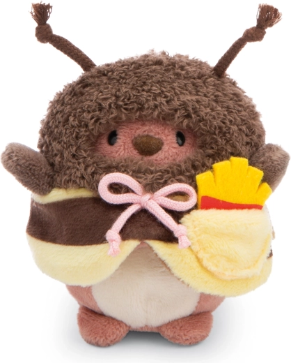 Osito de peluche MyMochi de Nici Nomo con disfraz de abeja y patatas fritas, 8 cm, embalaje de regalo