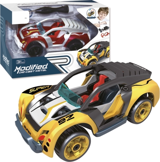 Coche de juguete atornillable con mecanismo de cuerda 1:32
