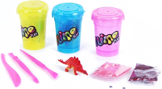 Set para fabricar slime con animalito y purpurina