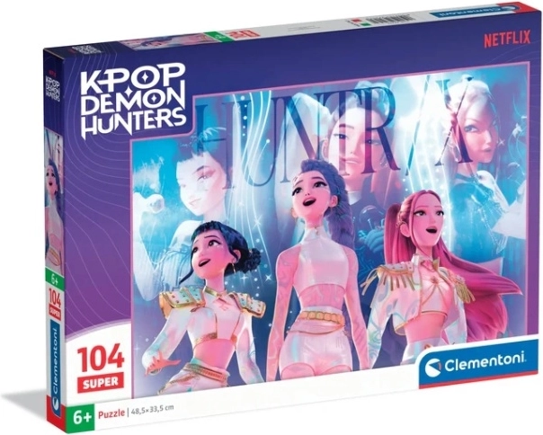 Puzzle Clementoni Super K‑Pop Demon Hunters, 104 piezas