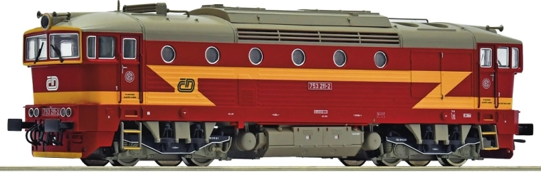 Locomotora diésel Roco ČD 753 «Brejlovec» H0, digital con sonido