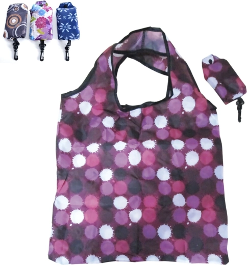Bolsa de la compra plegable EKO de poliéster, pequeña (mix de motivos)