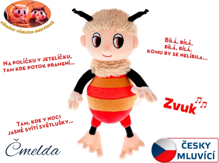 Čmelda peluche parlante 29 cm – Historias de ositos de abeja