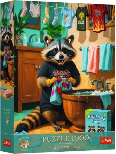 Puzzle 1000 Premium Plus – Día de lavado del mapache