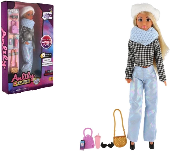 Muñeca Anlily articulada 30 cm edición de invierno con accesorios