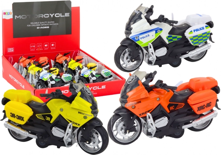 Motocicleta con propulsión por fricción - 3 diseños