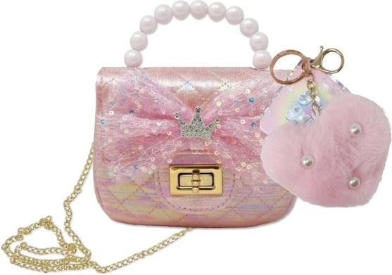 Hot Focus bolso infantil brillante con pompón