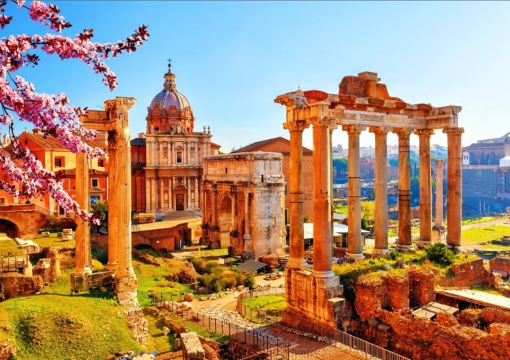 Puzzle Ruinas romanas en primavera 1000 piezas BLUEBIRD