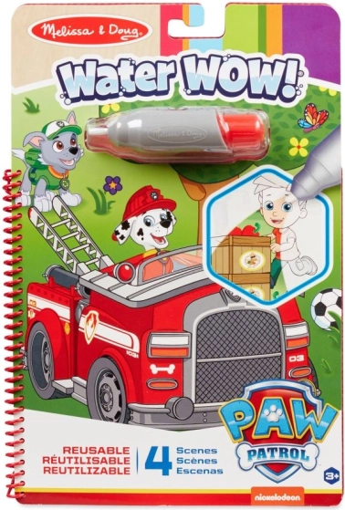 Pintura mágica con agua PATRULLA CANINA – cuaderno para colorear con bolígrafo de agua, 19 × 28 cm, 4 hojas