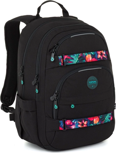 Mochila estudiantil Topgal Viki con tirantes tropicales