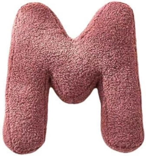 Letra de peluche M Mealini rosa