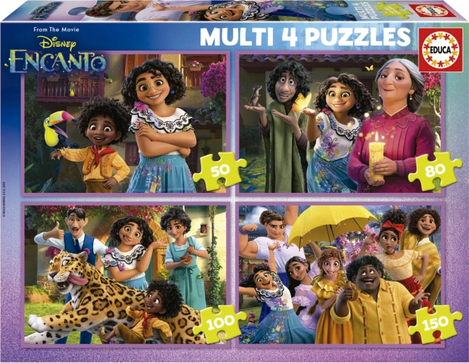 Puzzle EDUCA ENCANTO 4 en 1 (50/80/100/150 piezas)