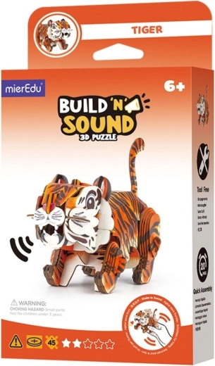 Puzle 3D MierEdu Construye y escucha – tigre