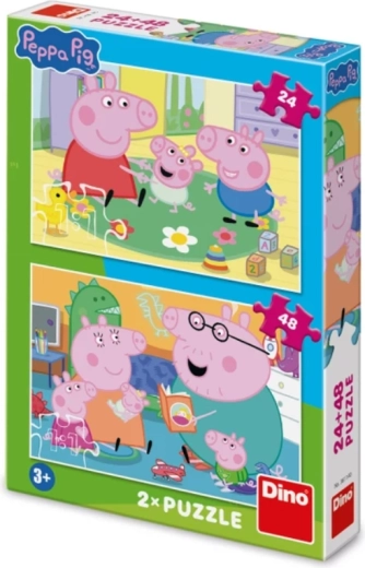 Peppa Pig rompecabezas infantil de 24 y 48 piezas