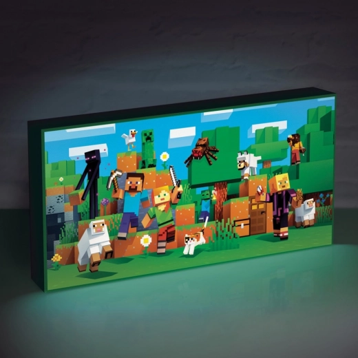 Cuadro luminoso de Minecraft para habitación infantil