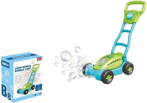 Cortacésped de burbujas azul