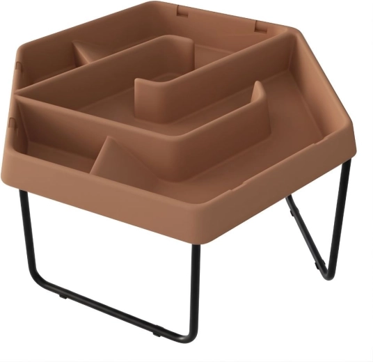 Mesa hexagonal Masterkidz para jugar con arena y agua con altura ajustable