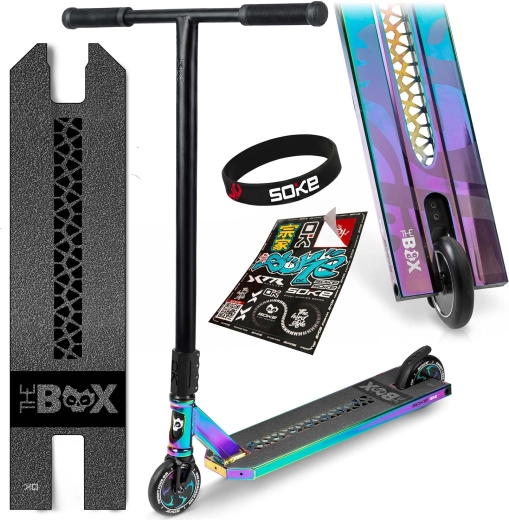 Patinete freestyle Soke Box camaleón (SCS, ABEC-9, Hollow Core 110 mm)