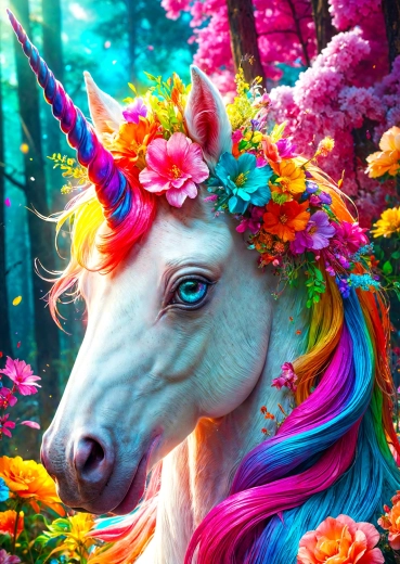 Puzzle Enjoy Unicornio floral 1000 piezas