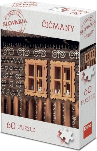 Puzzle Dino edición turística Eslovaquia: Čičmany 60 piezas