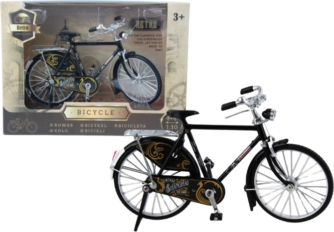 Modelo metálico de bicicleta retro Welly en caja