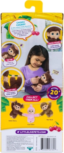 Little Live Pets monito mini interactivo Chikki Cherry