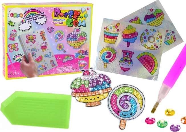 Set para pintura con diamantes – pegatinas de colores con dulces