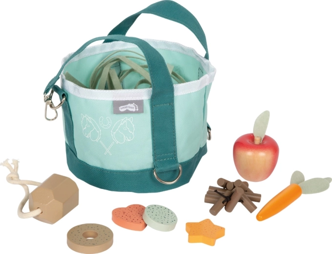 Set de alimentación Small foot para caballos con bolsa