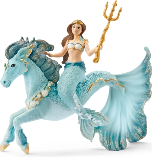 Schleich bayala sirena Eyela sobre unicornio submarino