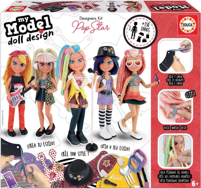 Set creativo My Model Doll Design – estrella del pop