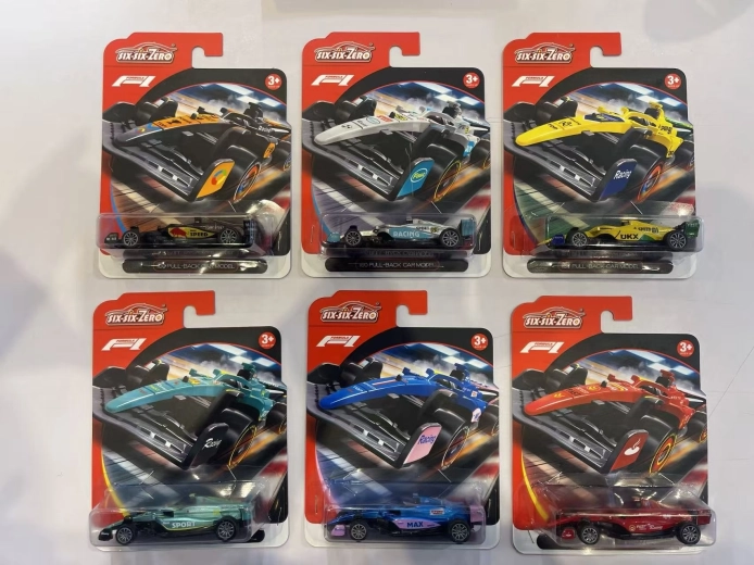 Modelo metálico de fórmula F1 a escala 1:60 con mecanismo de cuerda - 1 unidad
