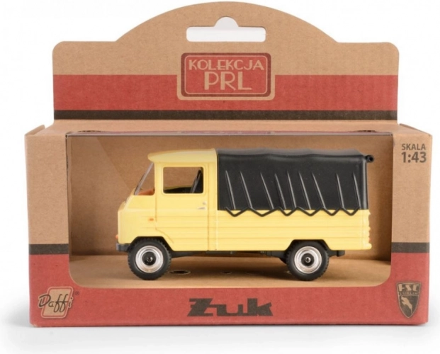Modelo metálico FSC Żuk amarillo 1:43