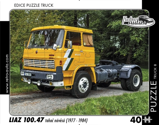 Puzzle RETRO-AUTA – LIAZ 100.47 tractora, 40 piezas