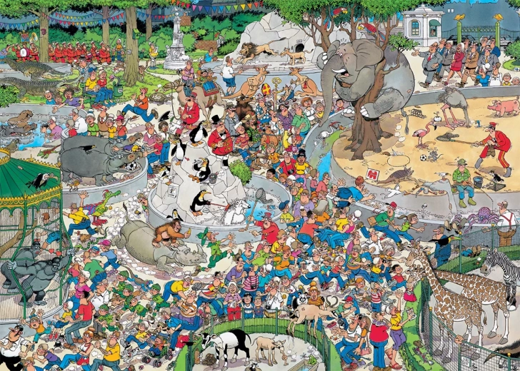 Puzzle Jumbo Jan van Haasteren Zoo XL de 500 piezas