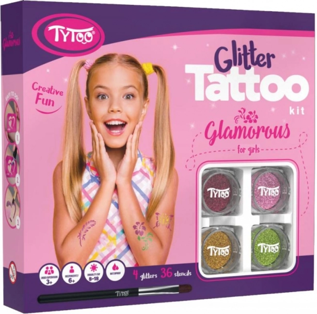 TyToo Glamorous – gran set de tatuajes brillantes para niñas