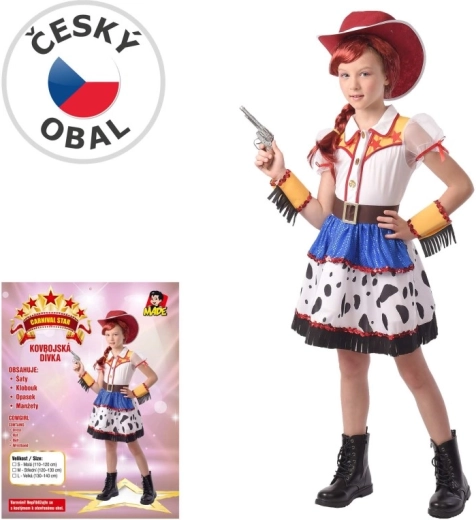 Disfraz de carnaval infantil de vaquera 110–120 cm