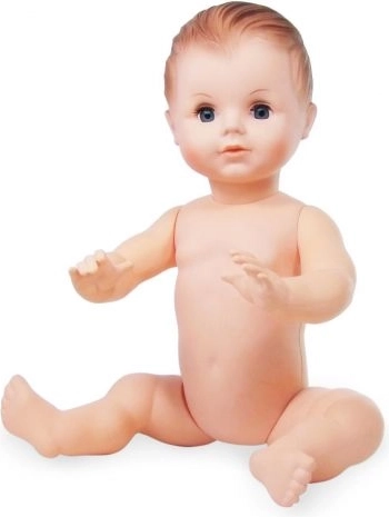 Muñeca para baño Petitcollin 50 cm con ojos marrones