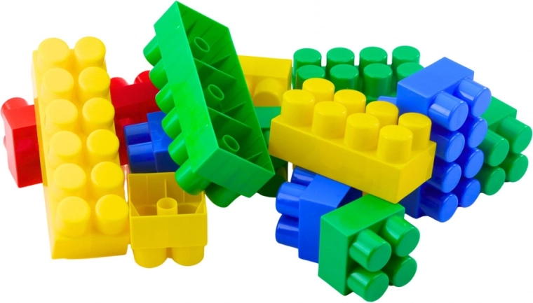 Set de construcción creativo en colores vivos