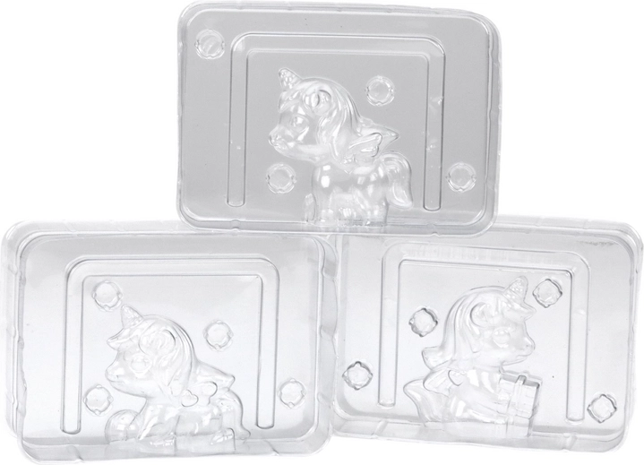 Tres moldes de unicornios resistentes