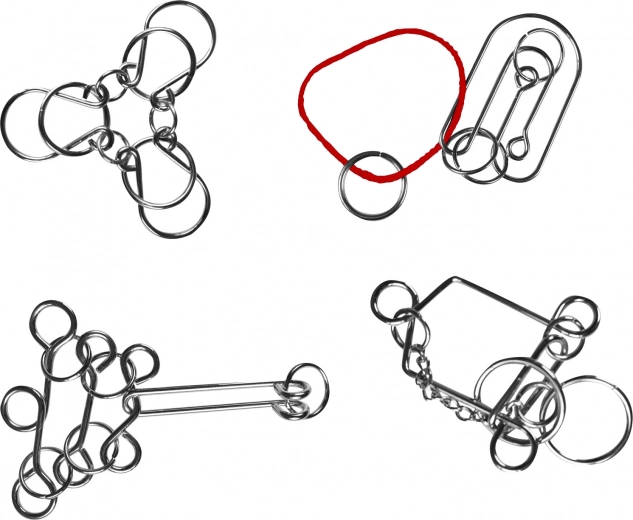Juego de rompecabezas metálicos