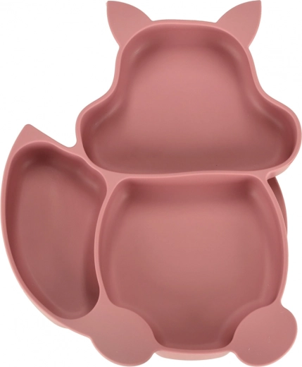 Plato con forma de ardilla con 3 compartimentos