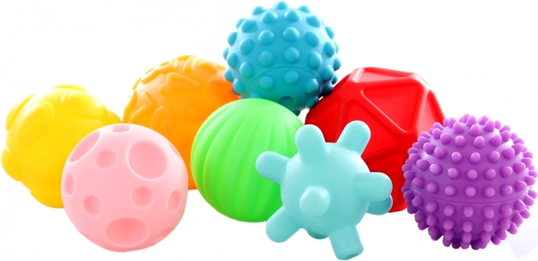 Pelotas coloridas y texturizadas