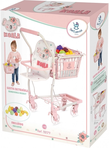 2 en 1: carrito con ruedas y cesta de mano