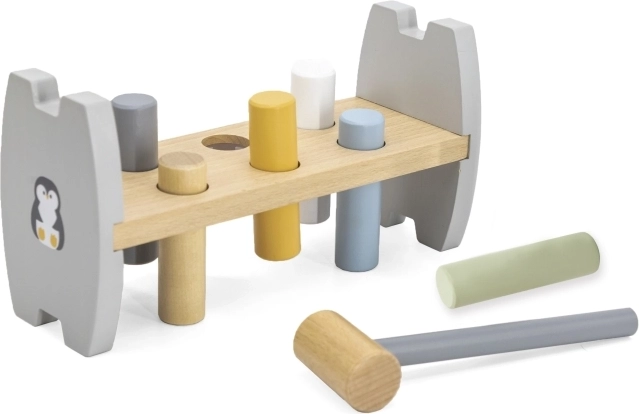 Clavijas de madera de colores