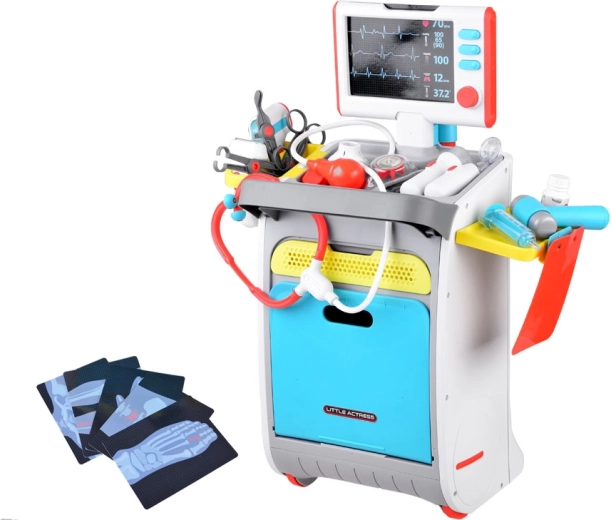 Carrito con espacios de almacenamiento